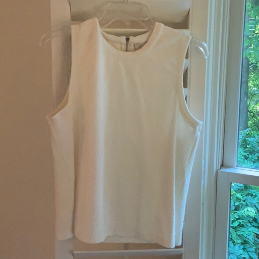 Anthropology beige sleeveless knit top